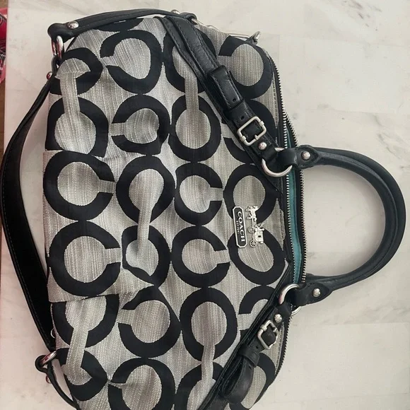 Coach Black and Gray Signature Tote Bag - Picture 5 of 5